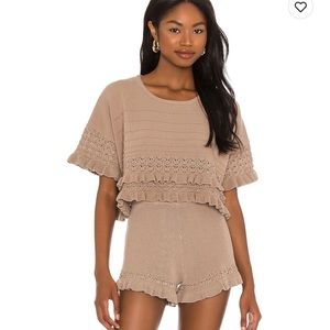 House of Harlow Knit Top and Shorts Set